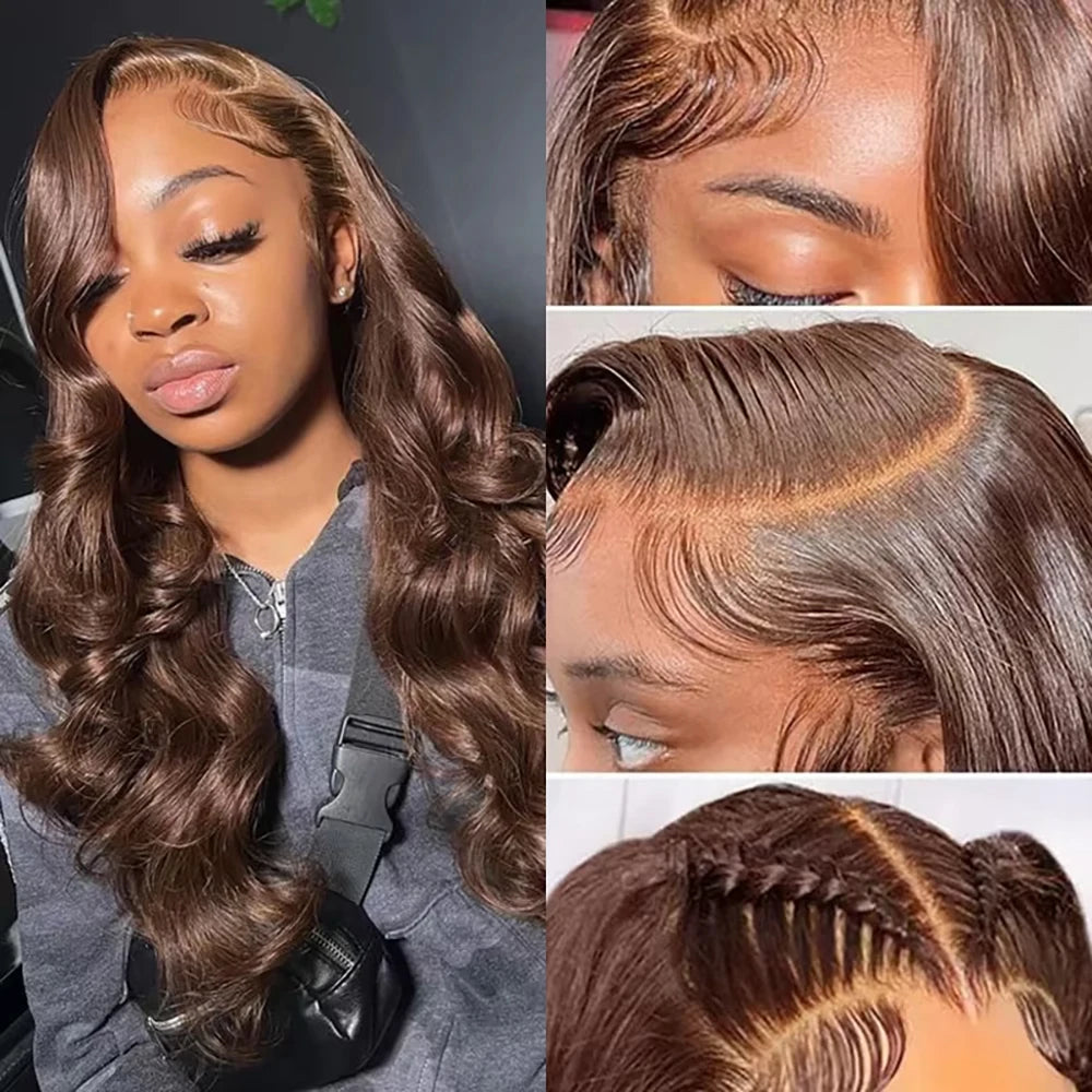 Chocolate Brown Body Wave Wig