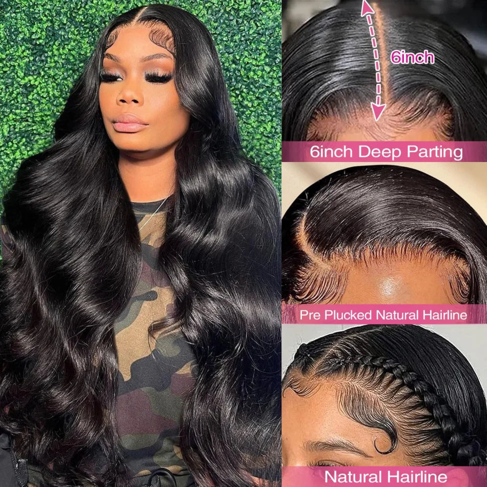 Extra Long Brazilian Body Wave Wig – HD Lace, 250% Density