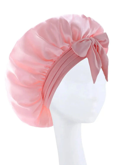 New Silk Bonnet for Sleeping Women Satin Bonnet Hair Bonnet night sleep cap scarf wrap for curly hair With Tie Band for Curly Hair