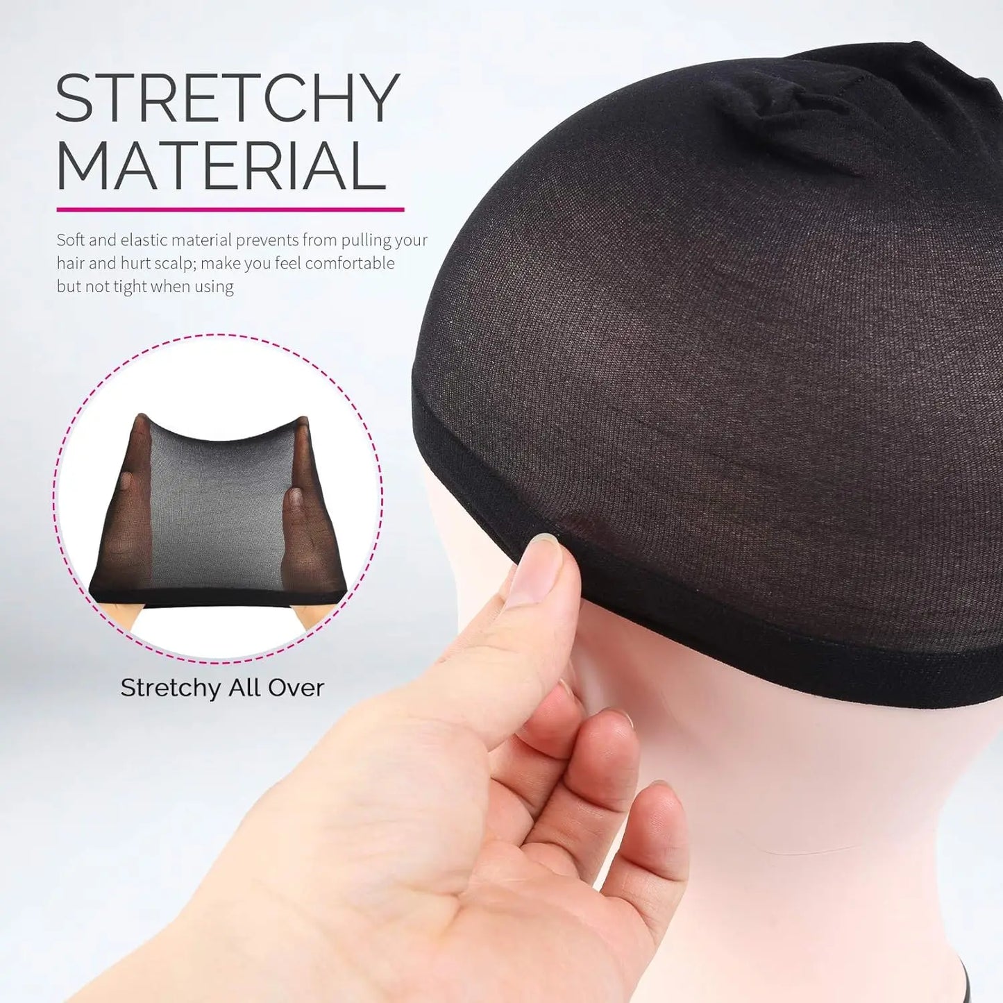 Wig Cap 4PCS Nylon Wig Caps Black Nude Wig Caps for Women Stocking Wig Caps for Halloween Cosplay for Women Men Kids Daily Use