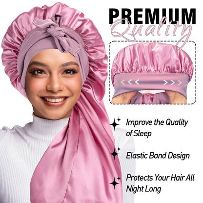 High Quality Silky Long Satin Bonnet