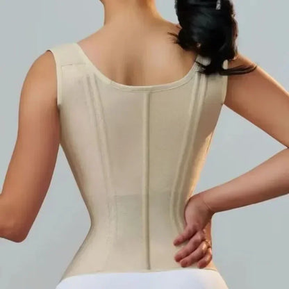 Colombian Faja Body Shaper – Double Compression Waist Trainer with Zipper & Hooks