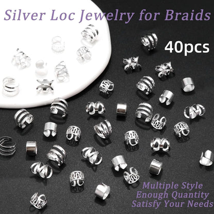 40PCS Hair Jewelry for Braids Gold Hair