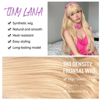 Long Blonde Wavy Synthetic Wigs