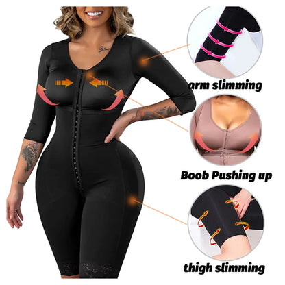 Colombian Faja Full Body Shaper – Tummy Control Corset Bodysuit