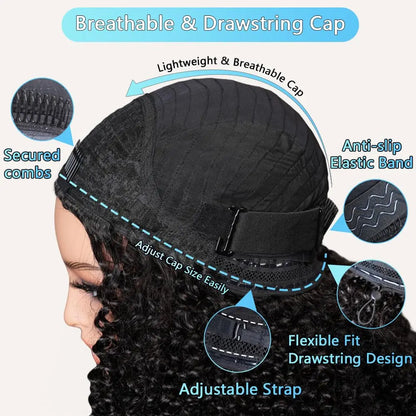 Kinky Curly Half Wig