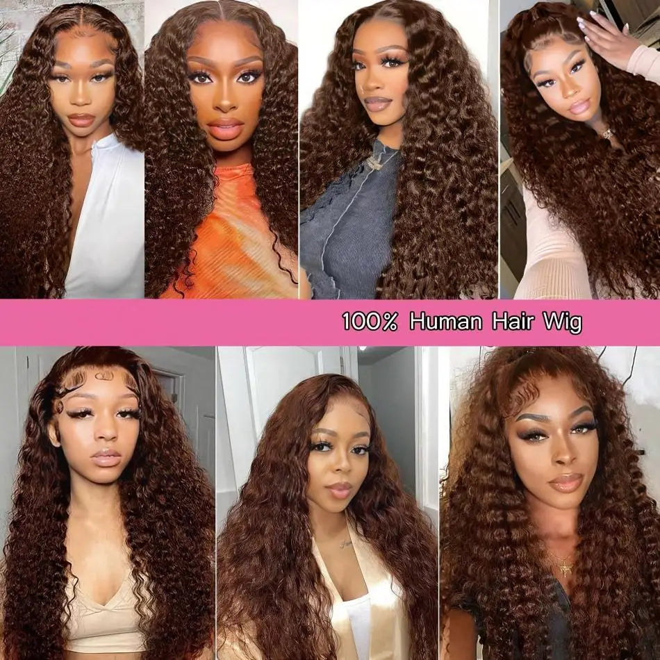 Chocolate Brown Curly Wig