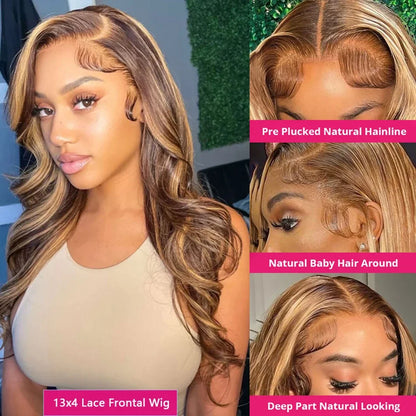Highlight Wig 100% Human Hair 13x6