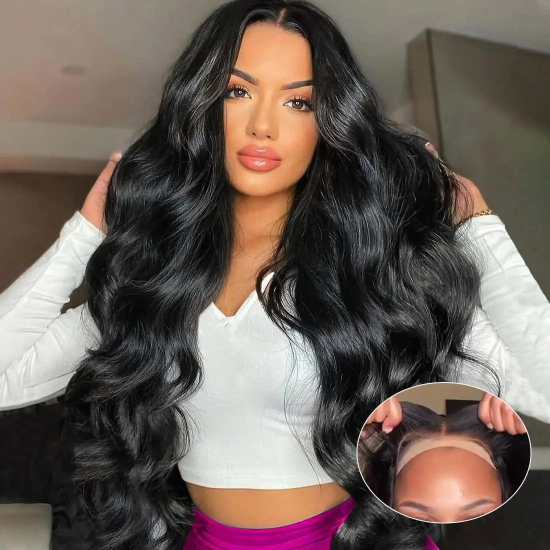 30 Inch Body Wave HD Lace Wig – Glueless, Pre-Plucked Human Hair