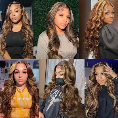 Brazilian Highlight Wig – Body Wave, 200% Density, Human Hair