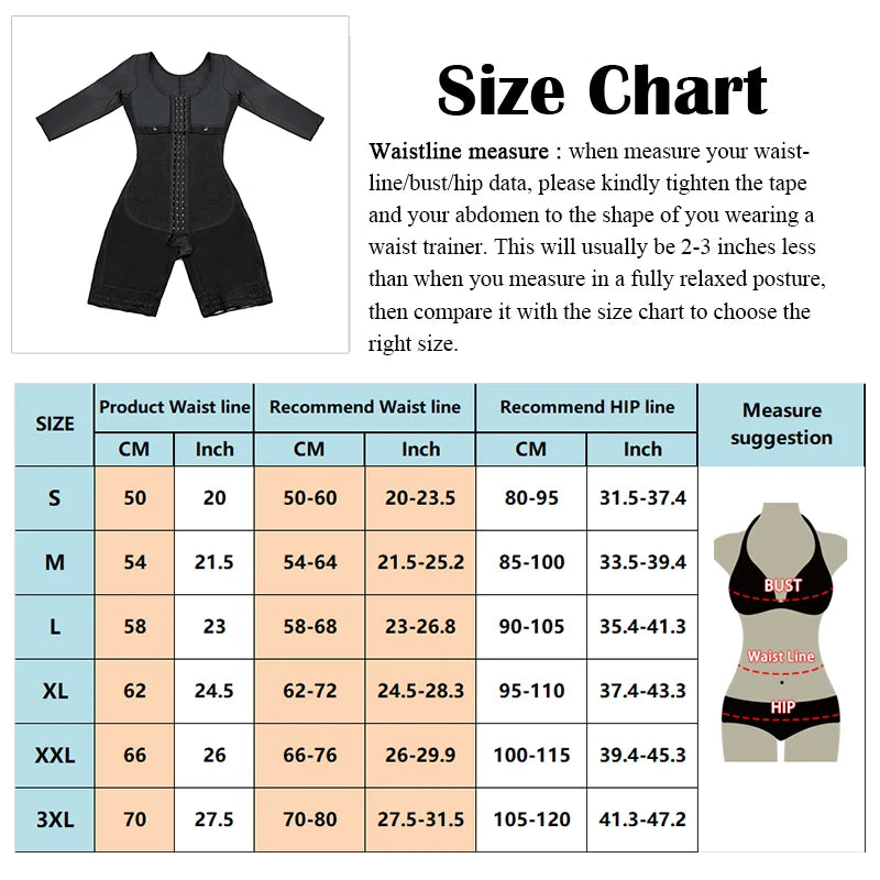 Colombian Faja Full Body Shaper – Tummy Control Corset Bodysuit