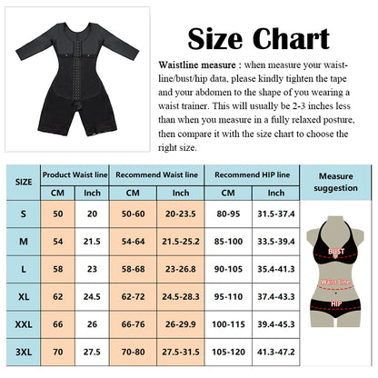 Colombian Faja Full Body Shaper – Tummy Control Corset Bodysuit