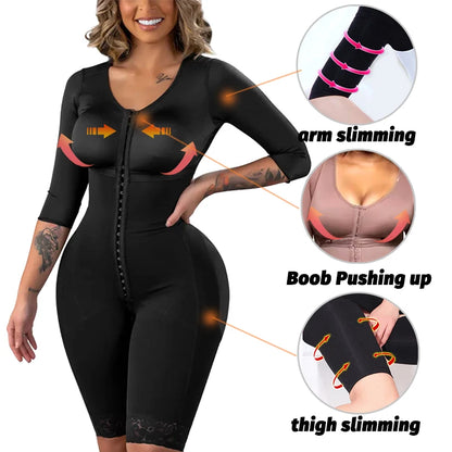 Colombian Faja Full Body Shaper – Tummy Control Corset Bodysuit