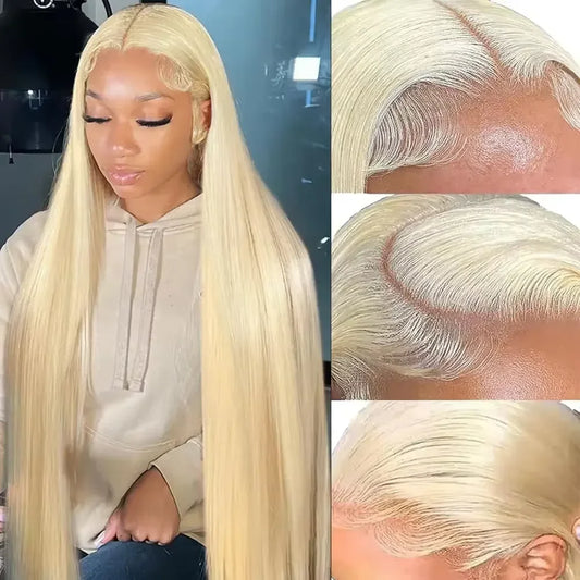 • HD Lace Front Wig 613 Blonde, 13x6/13x4, Straight, 40–46 in
