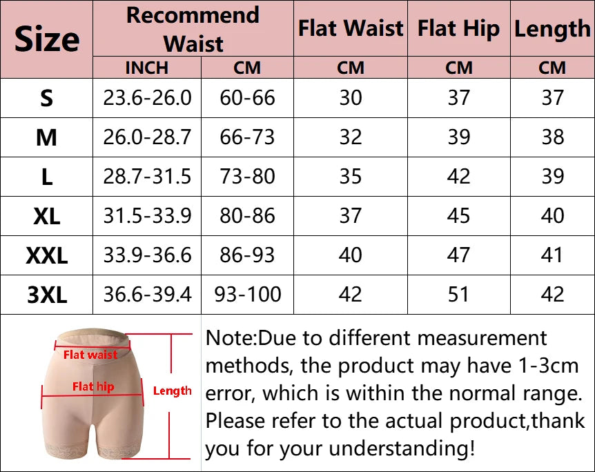 Butt Lifter Shaper Panties Hip Pads Shapewear Push Up Booty Enhancer