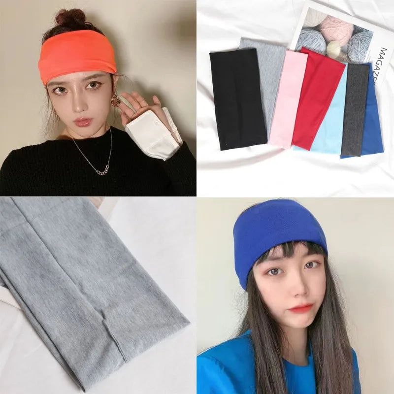 1PC Korean Elastic Headband Running Wide Hair Bands for Women and Men Sport Yoga Hairband Soft Girls Wash Face Makeup Headwrap