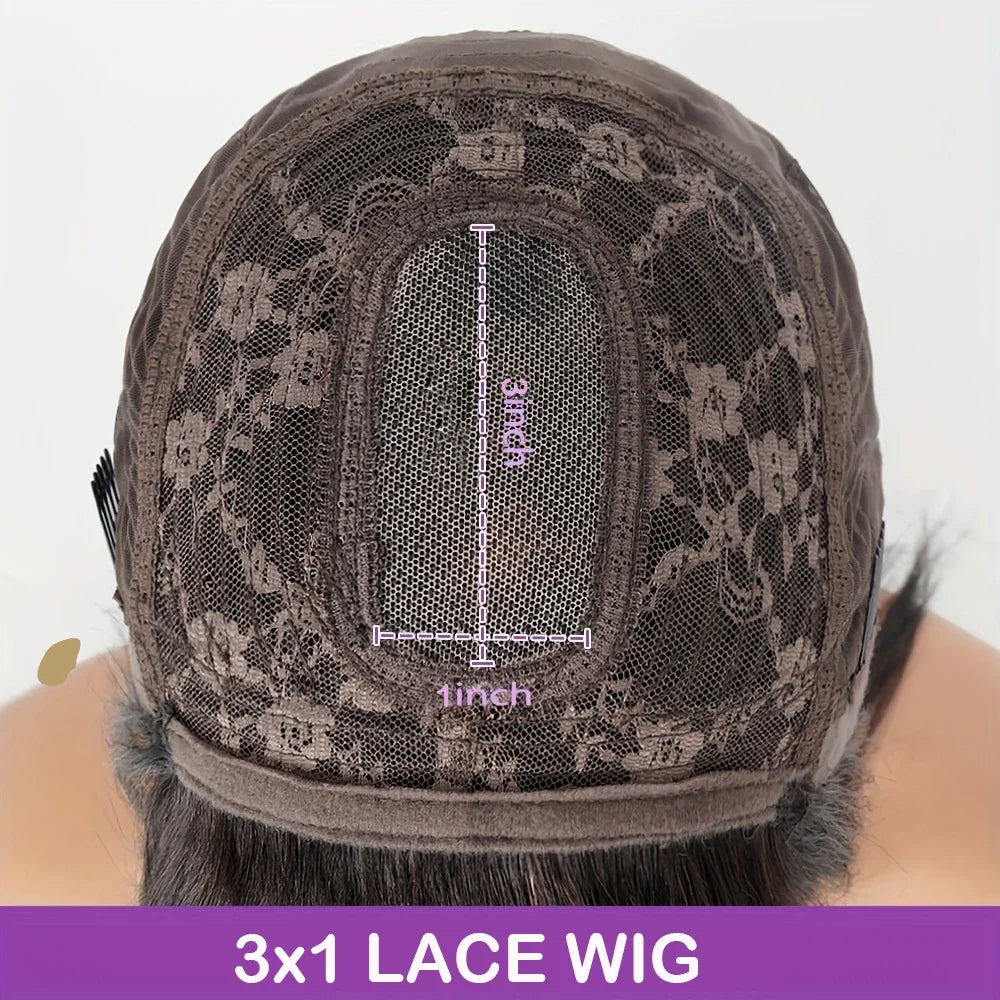 Short Bob Body Wave Wig – 3x1 Lace, 200% Density, With Bangs