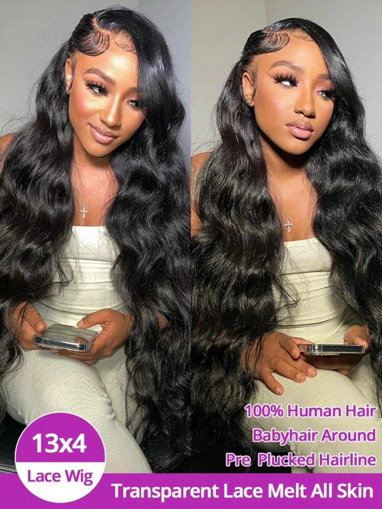 Brazilian Body Wave HD Lace Front Wig 13x6 – Pre-Plucked Human Hair