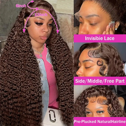 Chocolate Brown Curly Wig