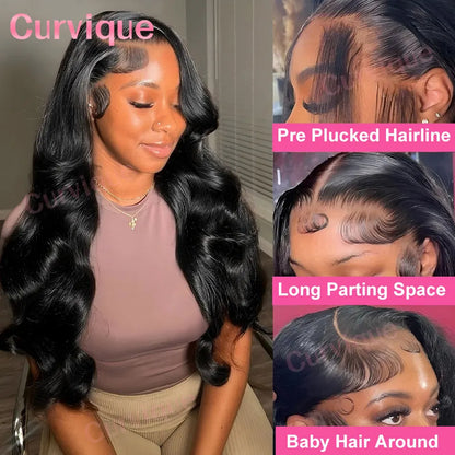 30 Inch Body Wave HD Lace Wig – Glueless, Pre-Plucked Human Hair