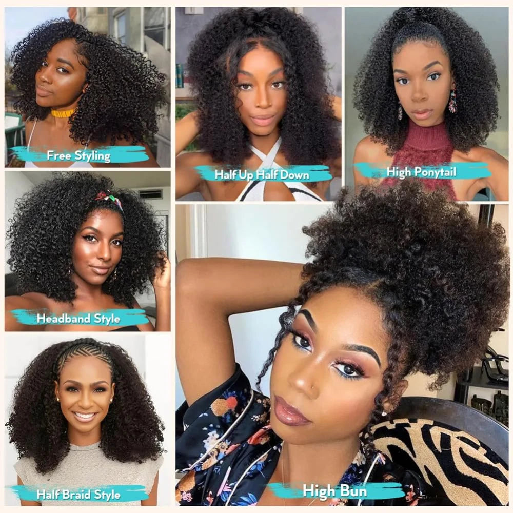 Kinky Curly Half Wig