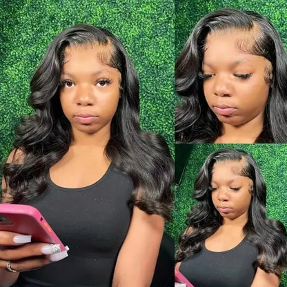 Short Body Wave Bob Wig – 100% Brazilian Human Hair, Lace Front