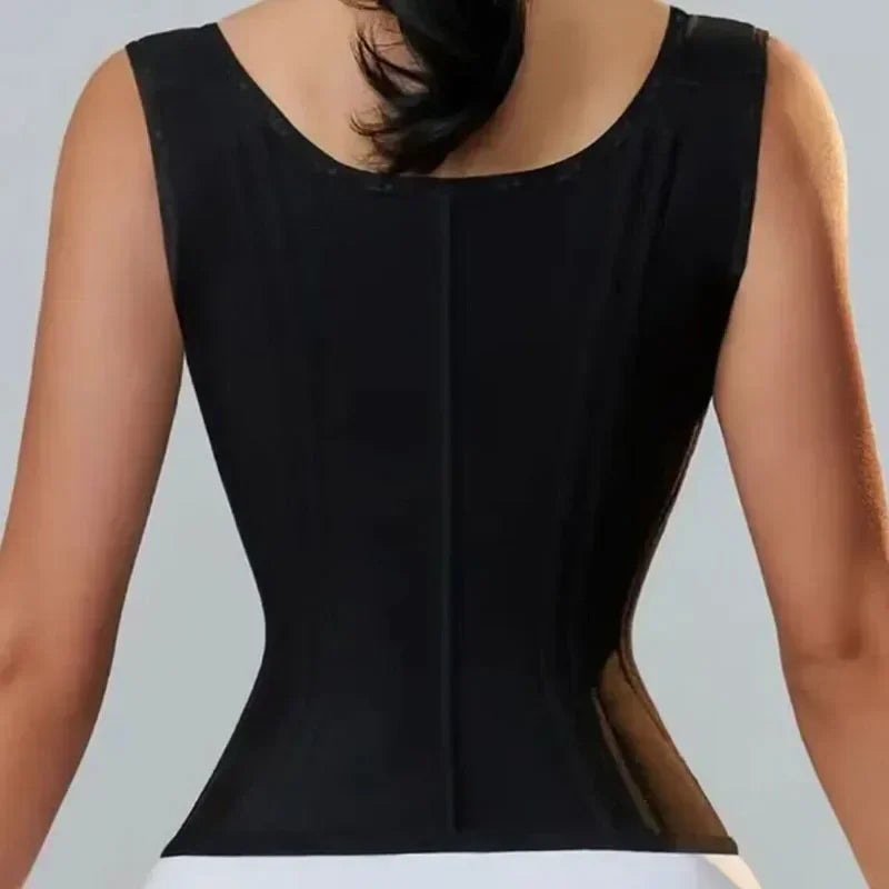 Colombian Faja Body Shaper – Double Compression Waist Trainer with Zipper & Hooks